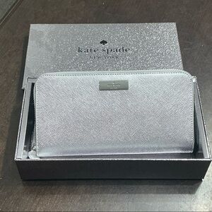 Kate Spade Metallic Silver Wallet